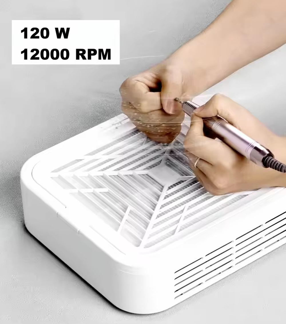 Nail Art Sch - 120W Powerful Nail Dust Collector With