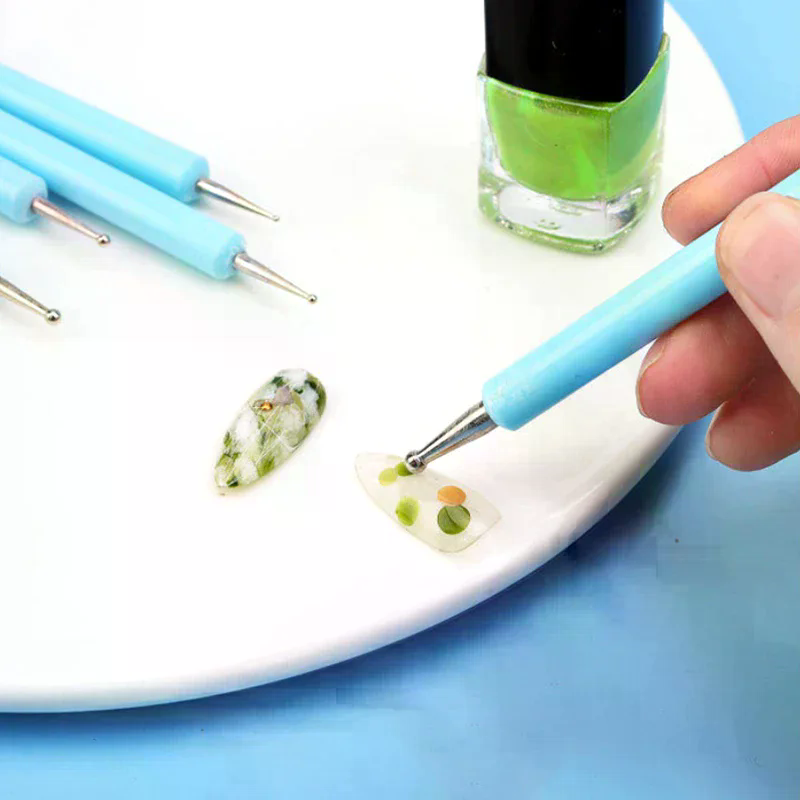 Nail Art Sch - 5Pcs/set Silicone Clay Sculpting Tools For