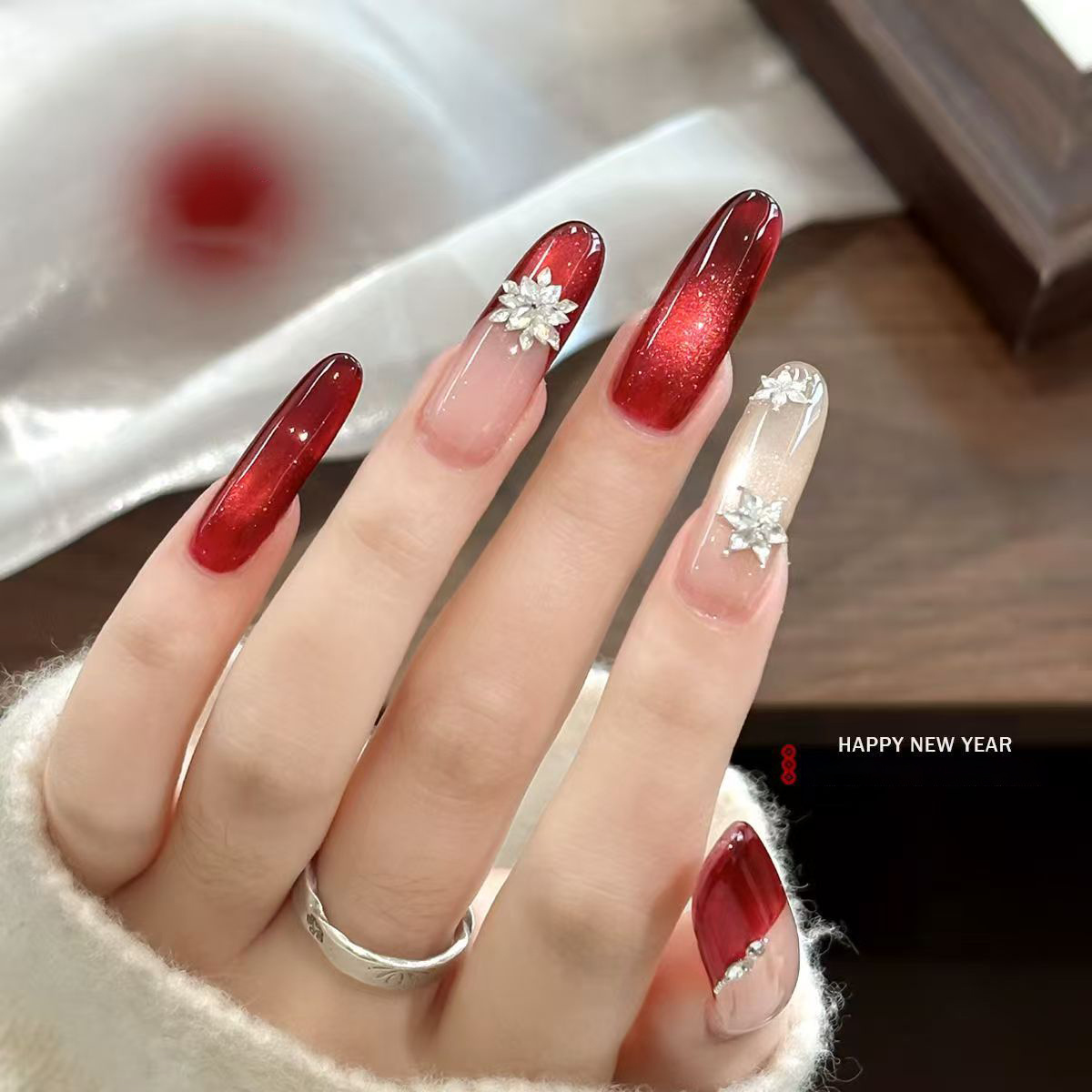 1pc 9-color red solid nail pol - Nail Art Red Cherry reseña y precio