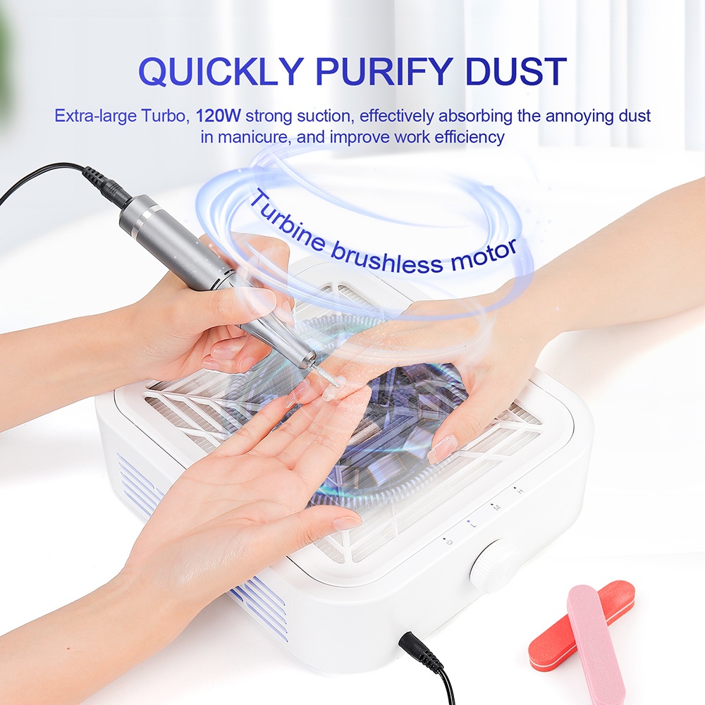 120W Powerful Nail Dust Collec - Nail Art Sch reseña y precio
