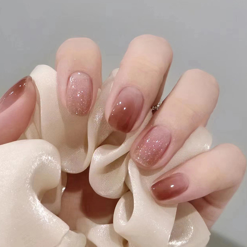 24Pcs Caramel Brown Ombre Glit - Nail Art Design reseña y precio