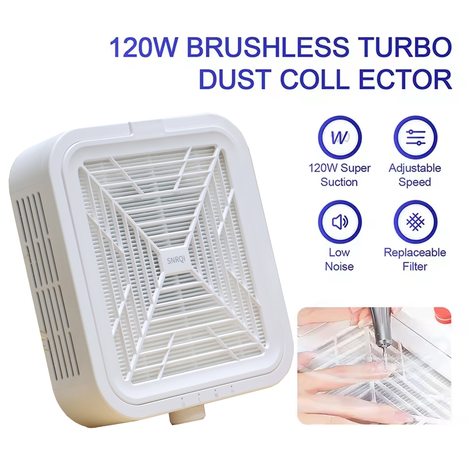 120W Powerful Nail Dust Collec - Nail Art Sch reseña y precio