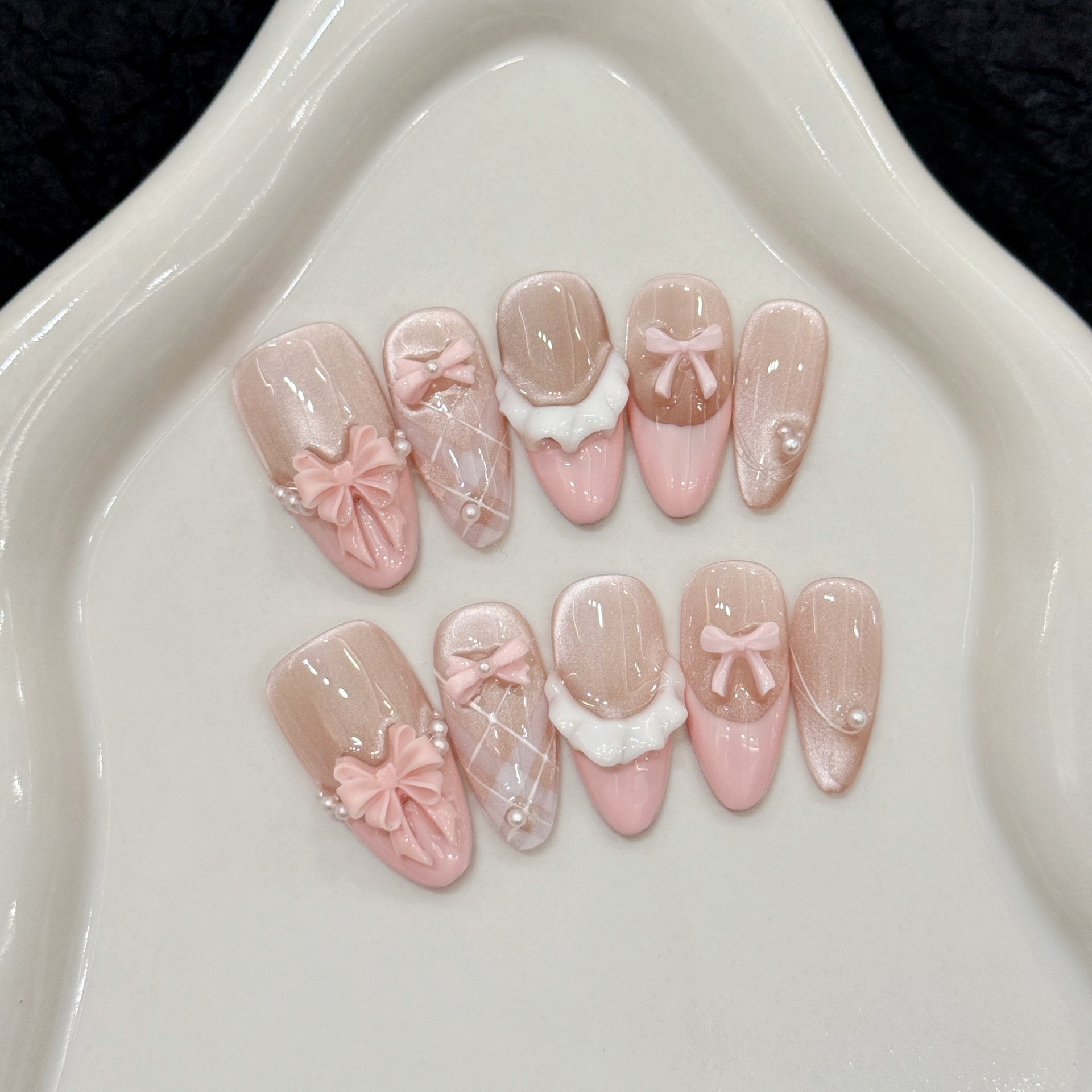 10pcs Handmade Press on Nails  - Nail Art Strawberry reseña y precio