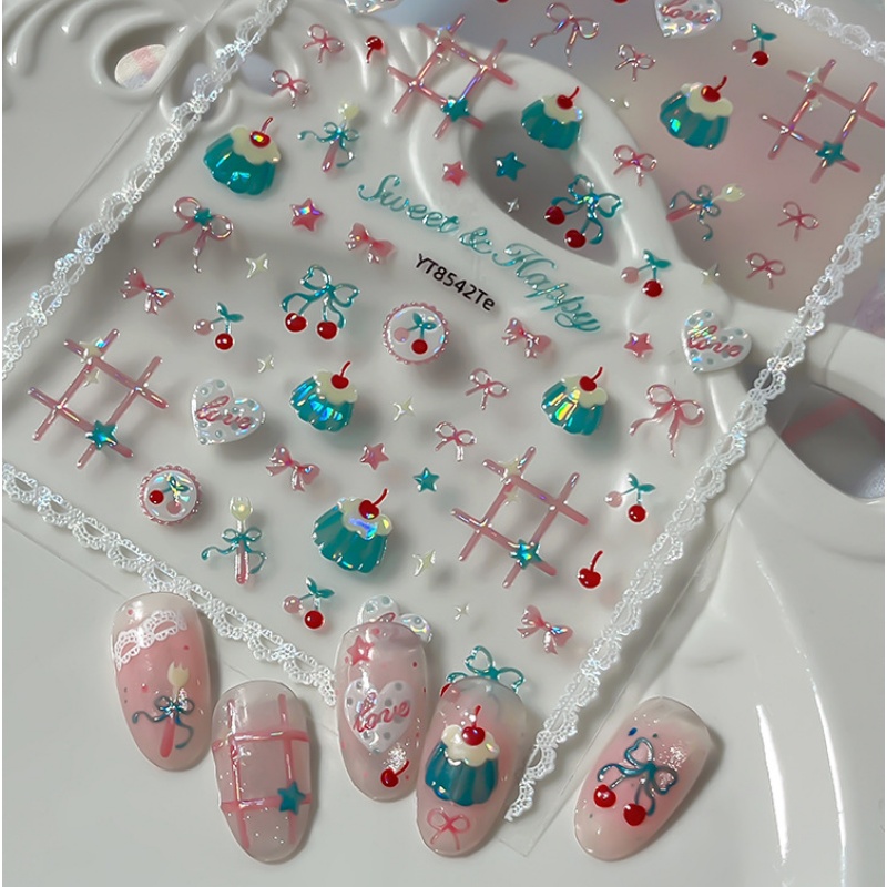 1Pcs Cute Summer Red Cherry Na - Nail Art Red Cherry reseña y precio
