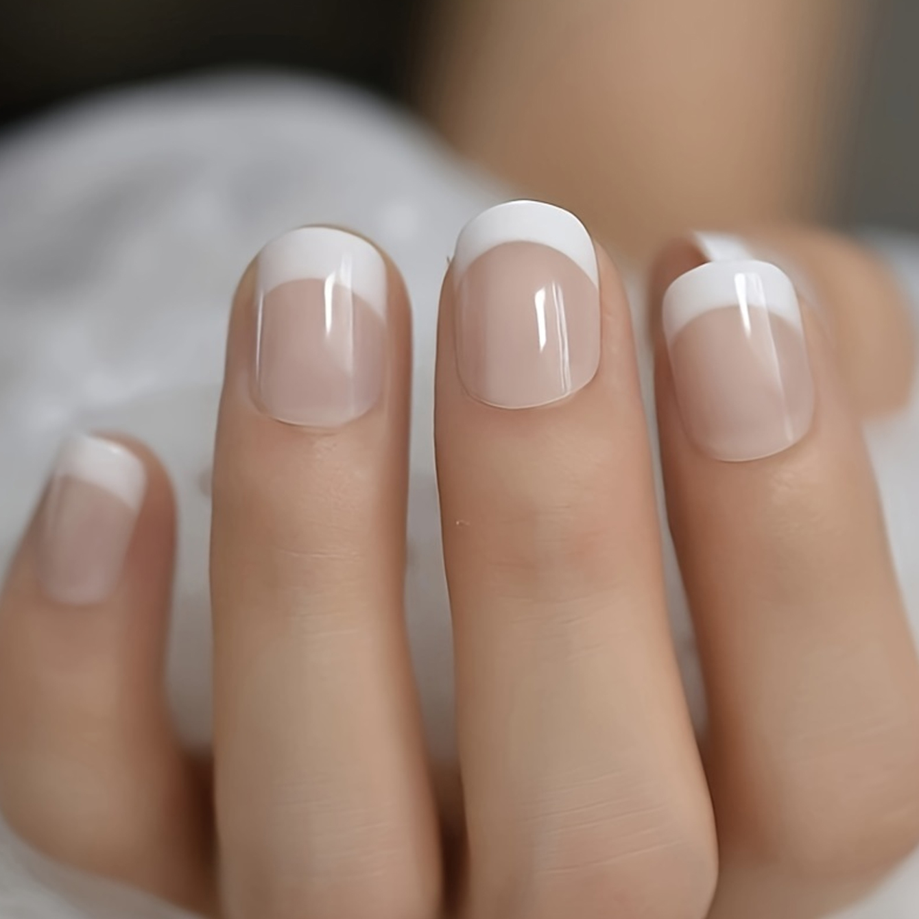 24PCS French white border shor - Nail Art French reseña y precio
