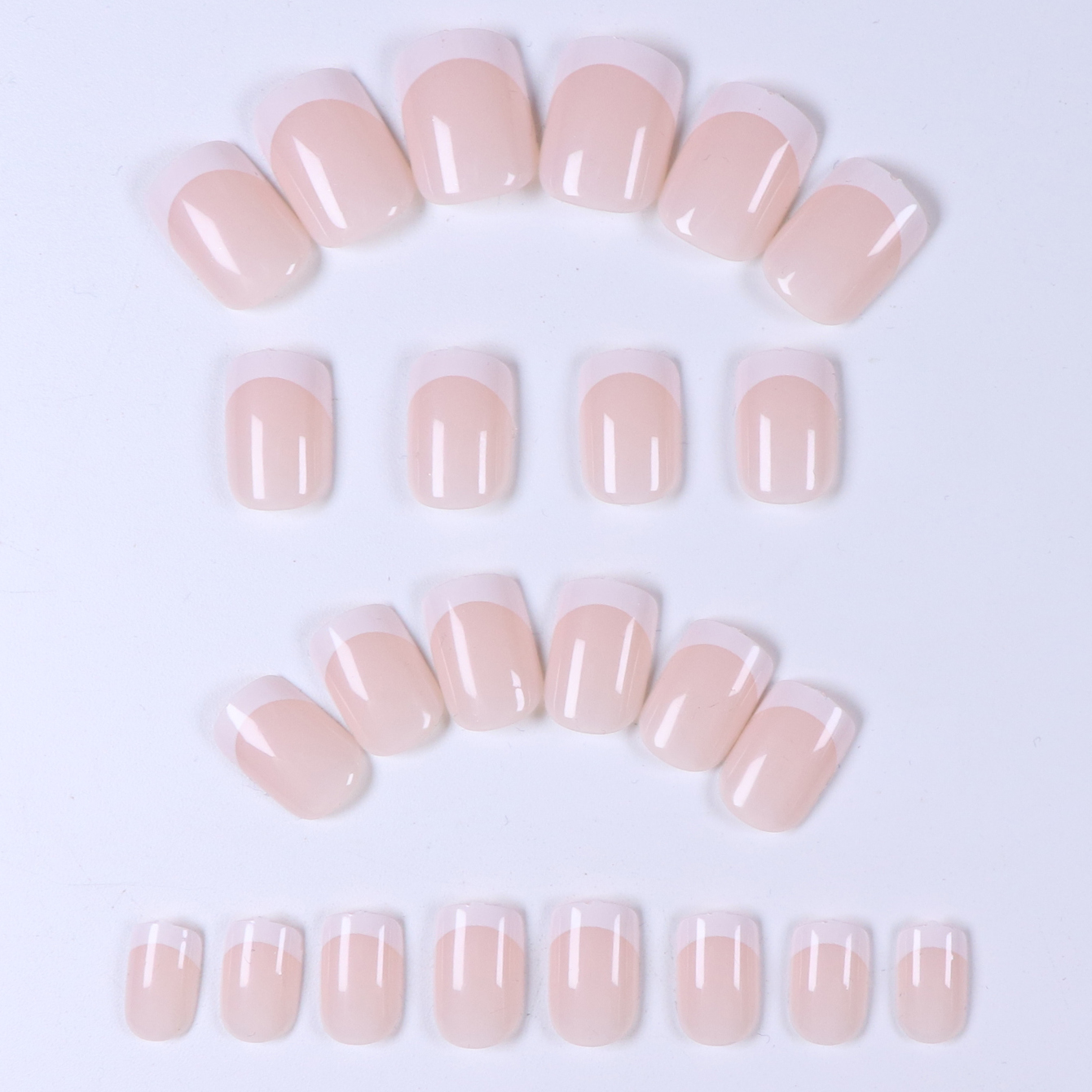 24PCS French white border shor - Nail Art French reseña y precio