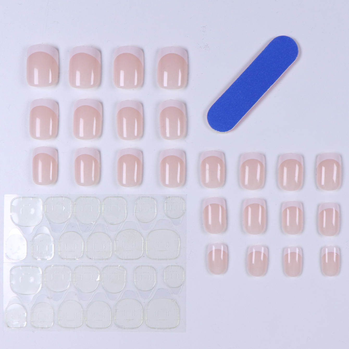 24PCS French white border shor - Nail Art French reseña y precio