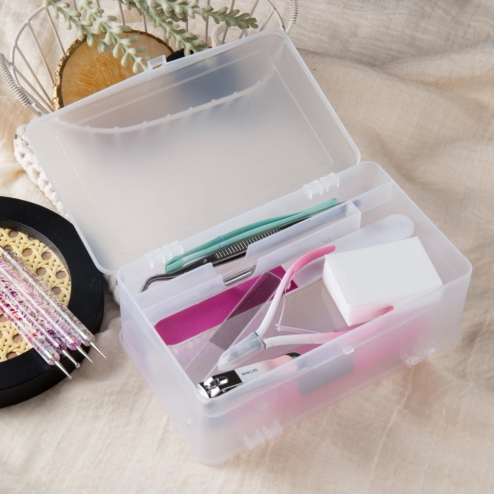 Dual-Open 2-Tier Super Capacit - Nail Art Sch reseña y precio