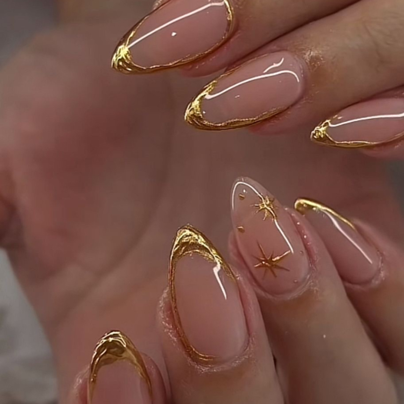24Pcs Short Almond Nails Set F - Nail Art French reseña y precio