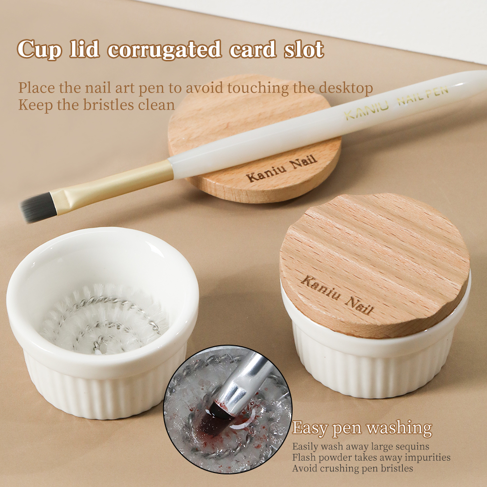 KANIU Smooth Brush Cleaner Cup - Nail Art Sch reseña y precio