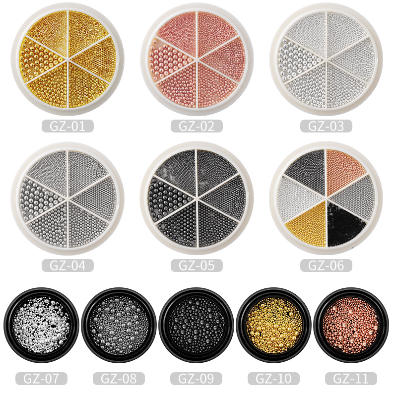 1Box Mix Size Stainless Steel  - Nail Art Rose Gold reseña y precio