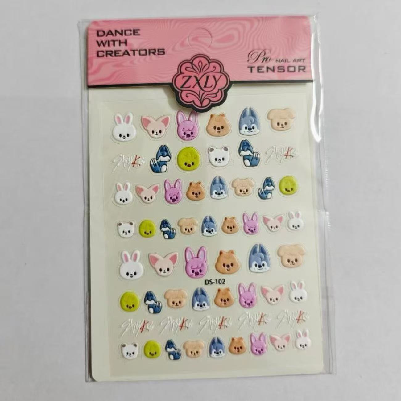 Popular Kpop SKZOO Nail Sticke - Nail Art Design reseña y precio