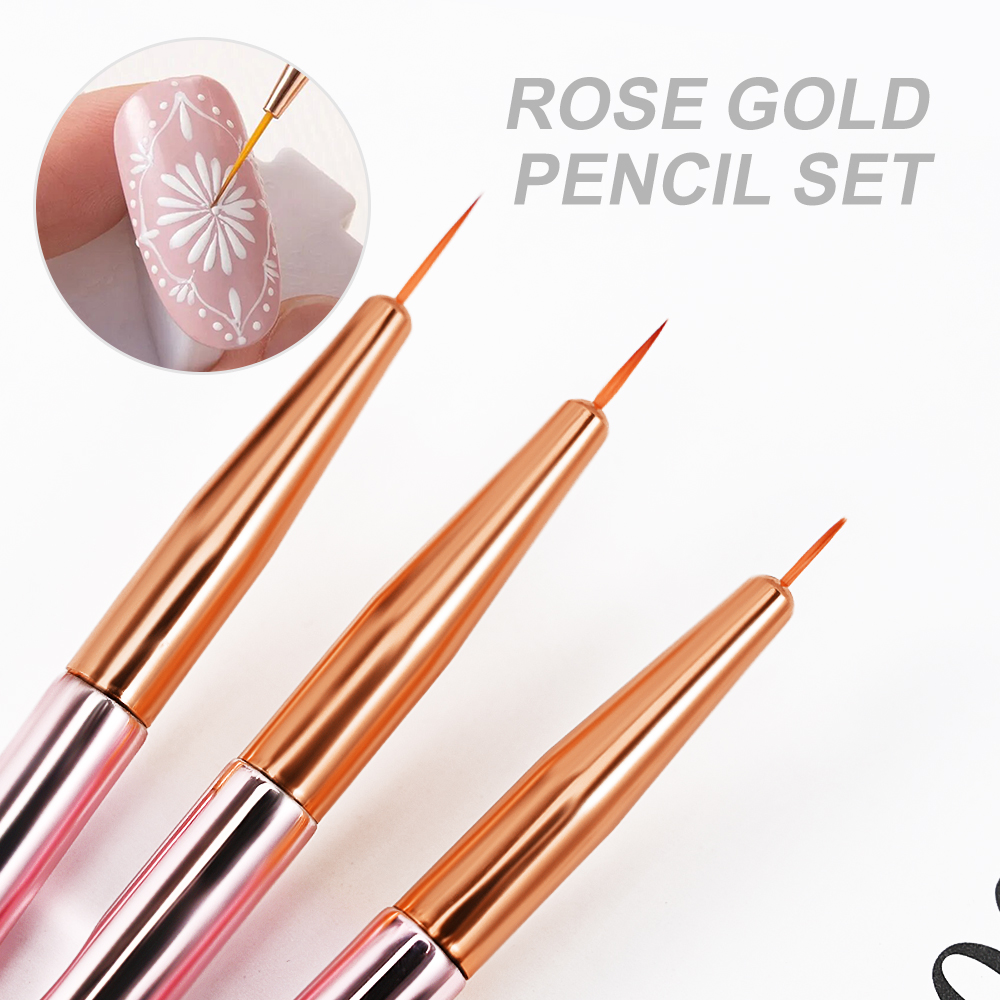 3/5Pcs/set Rose Gold  Nail Art - Nail Art Rose Gold reseña y precio