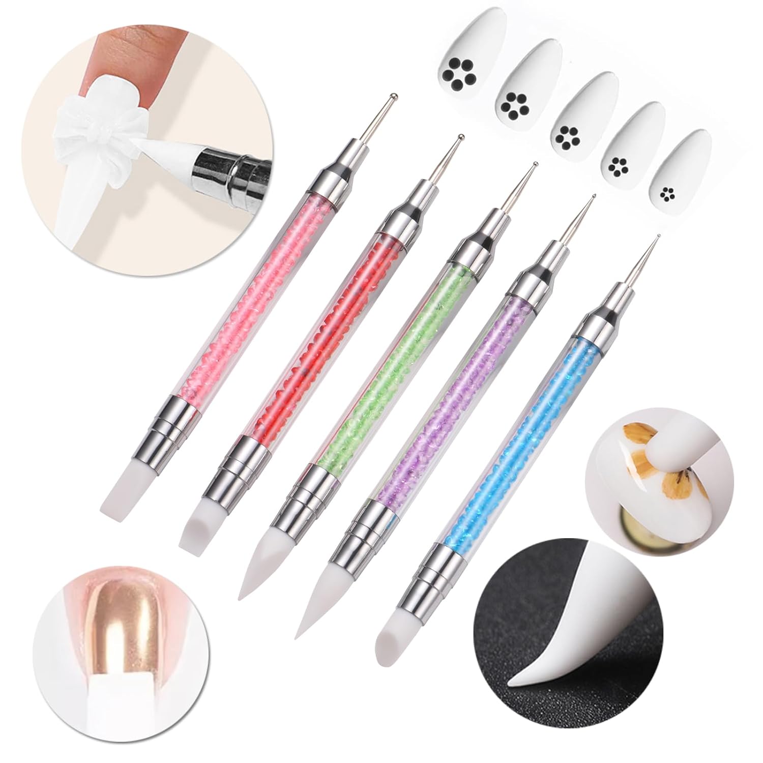 62Pcs Nail Art Brushes Tools,5 - Nail Art Design reseña y precio
