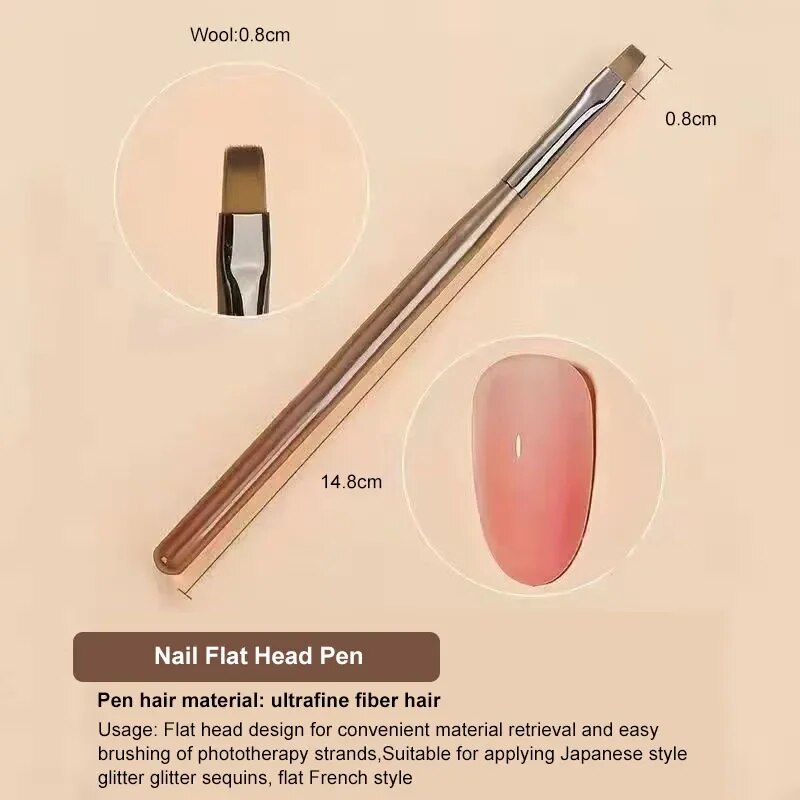 9PCS UV Gel Nail Brush Liner D - Nail Art Sch reseña y precio