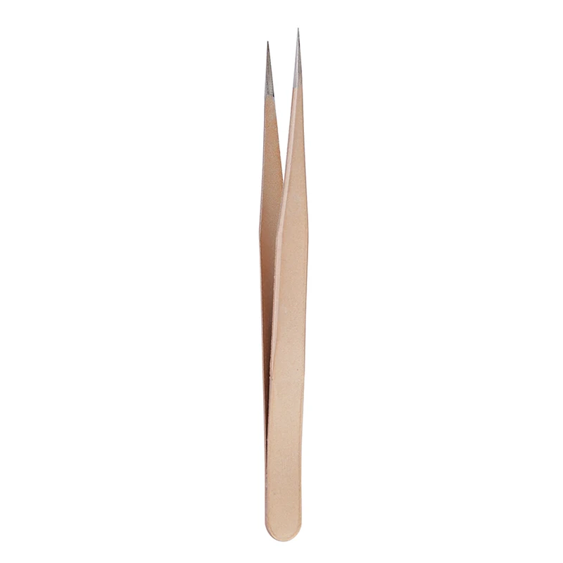 1Pc Straight Tweezer in Champa - Nail Art Rose Gold reseña y precio