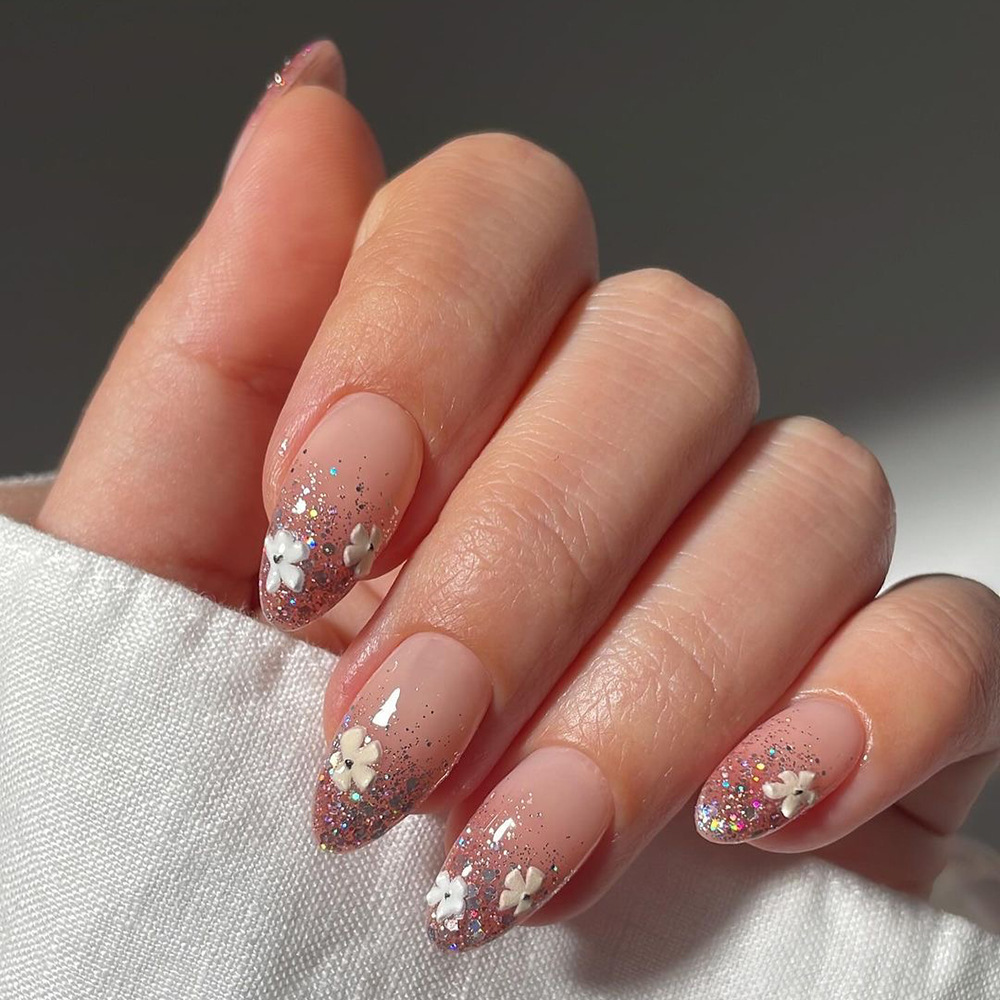 24pcs Fashion Rhinestone Press - Nail Art French reseña y precio