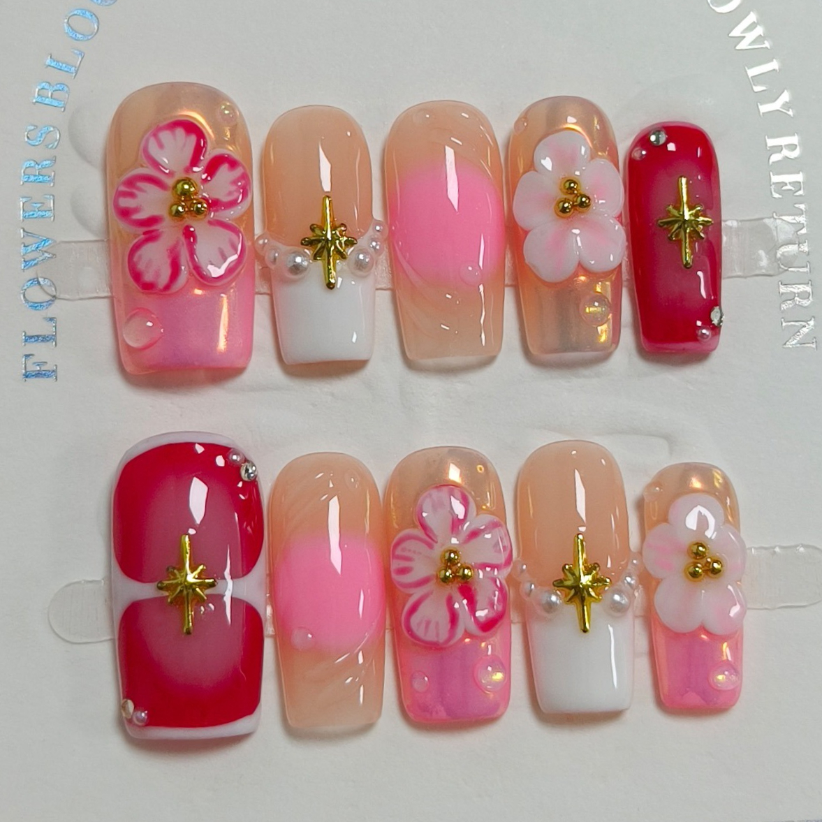10Pcs French Ballet Handmade R - Nail Art French reseña y precio
