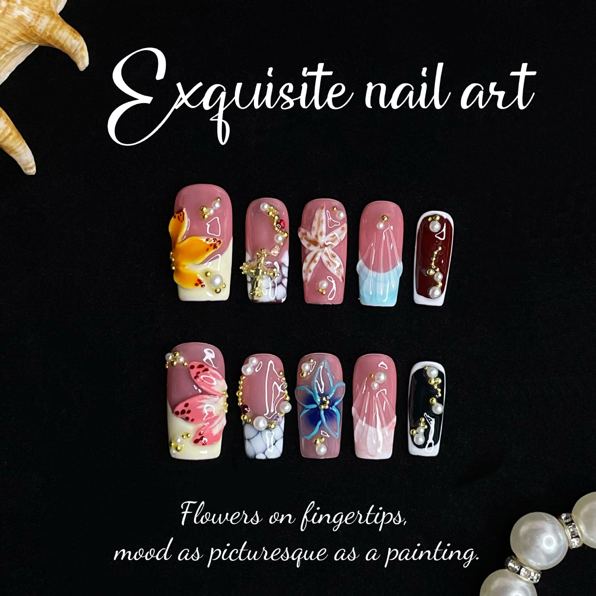 10Pcs French Ballet Handmade R - Nail Art French reseña y precio