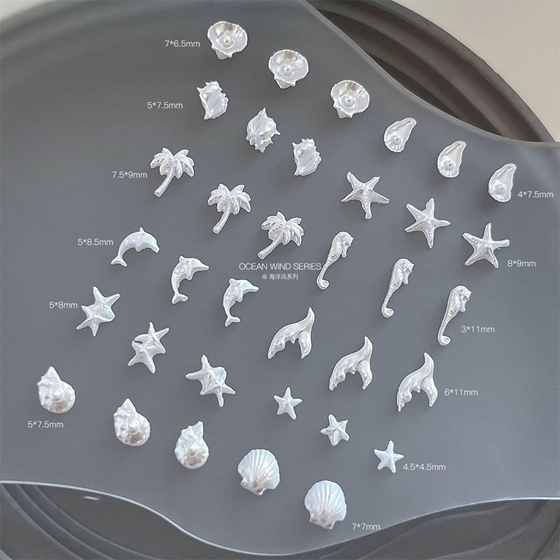50Pcs Mix Ocean Series Pearl S - Nail Art Design reseña y precio