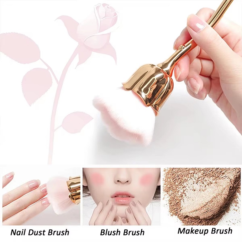 Flower Nail Brush for Manicure - Nail Art Rose Gold reseña y precio