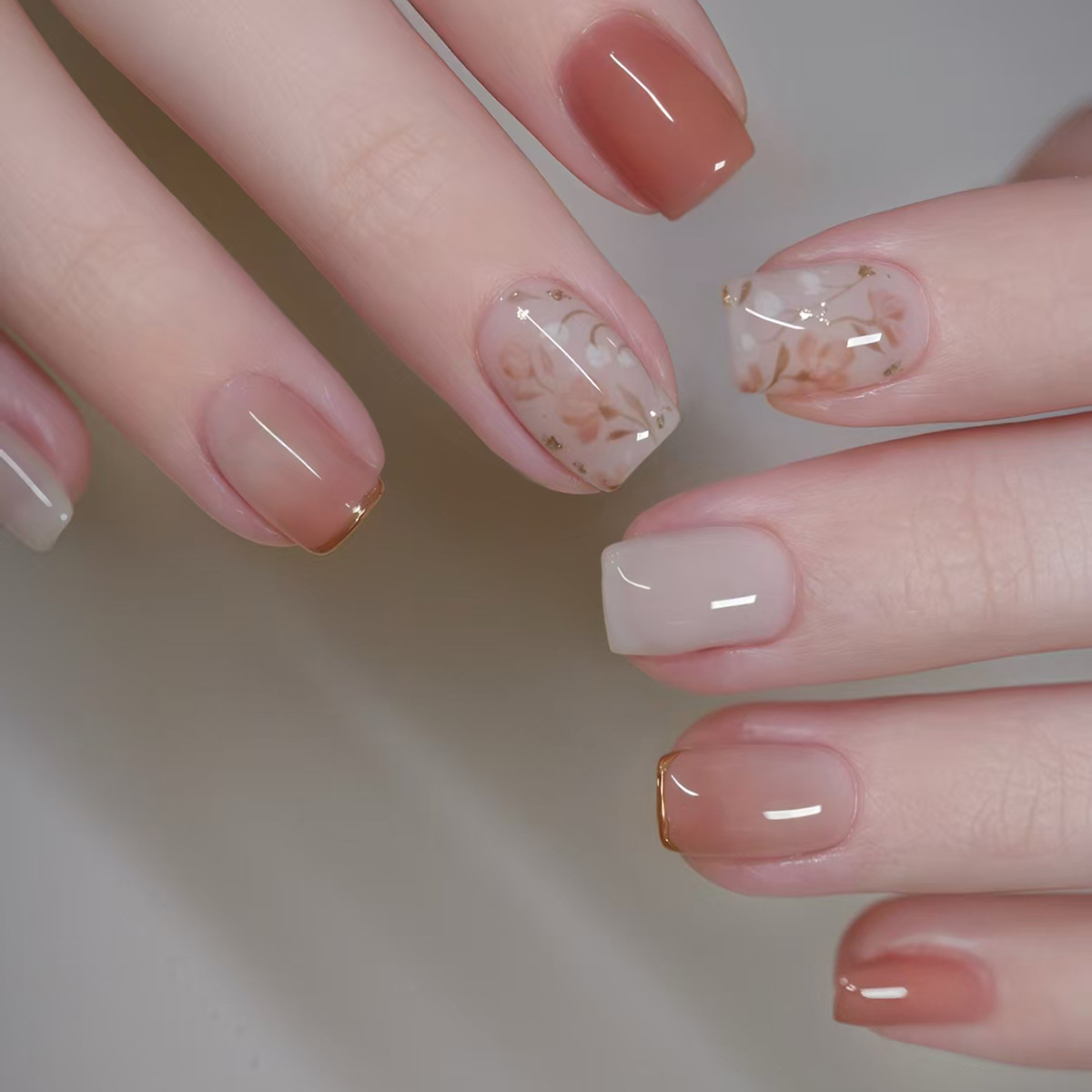 24Pcs Short Square Ballet Pres - Nail Art Strawberry reseña y precio