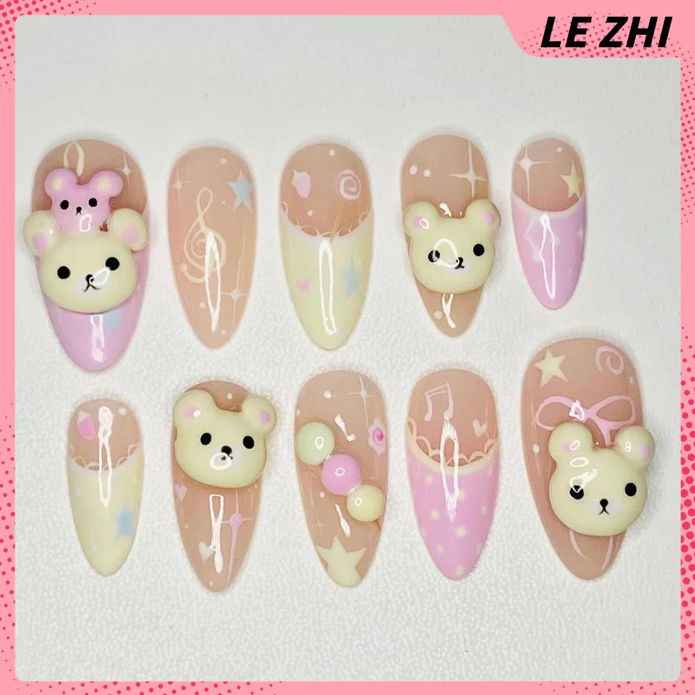 3D Handmade Rilakkuma Press On - Nail Art Strawberry reseña y precio