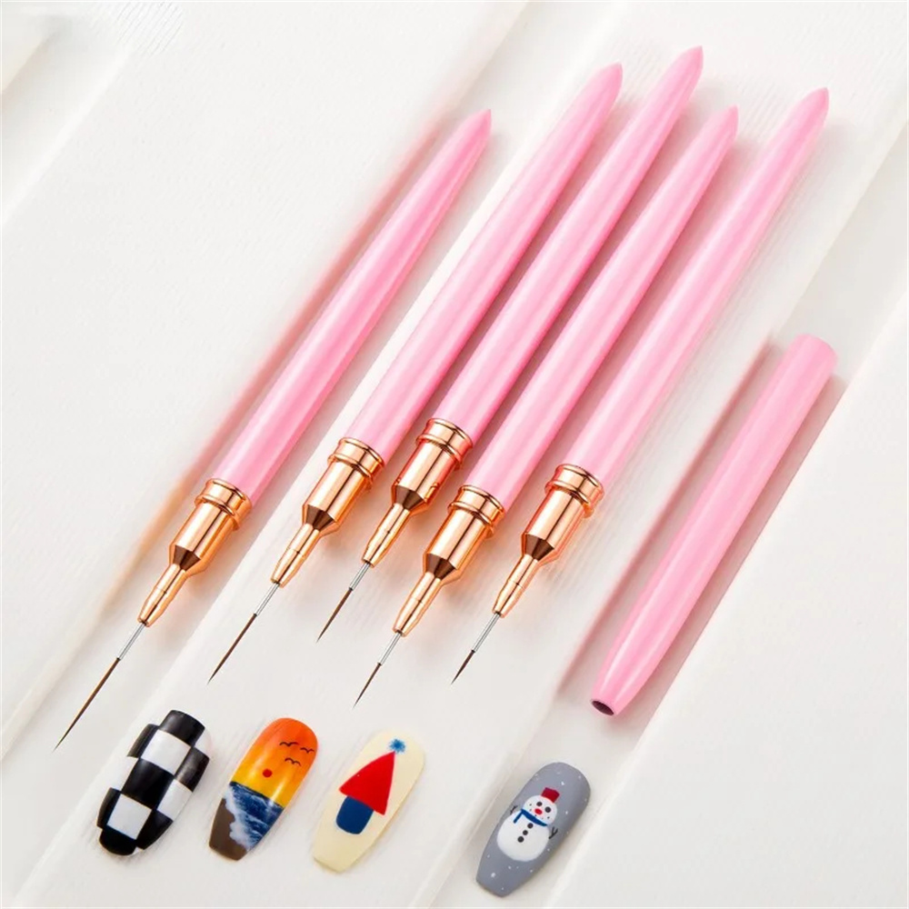 5pc/1set Nail Art Liner Brushe - Nail Art Sch reseña y precio