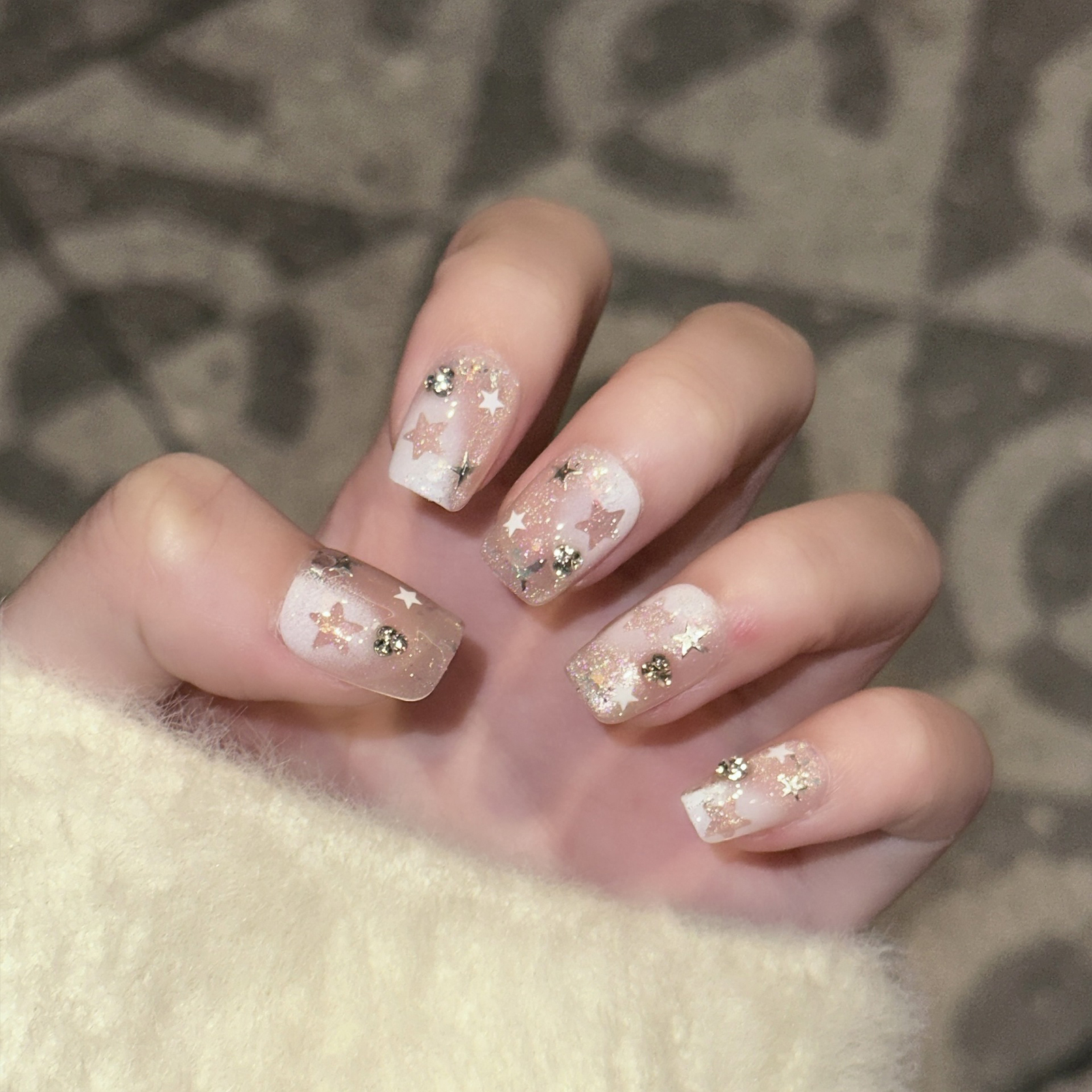 10PCS Short Square Fake Nails  - Nail Art Strawberry reseña y precio