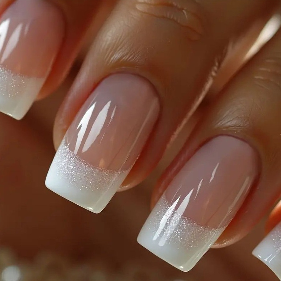 24pcs/set Medium Square fake n - Nail Art French reseña y precio