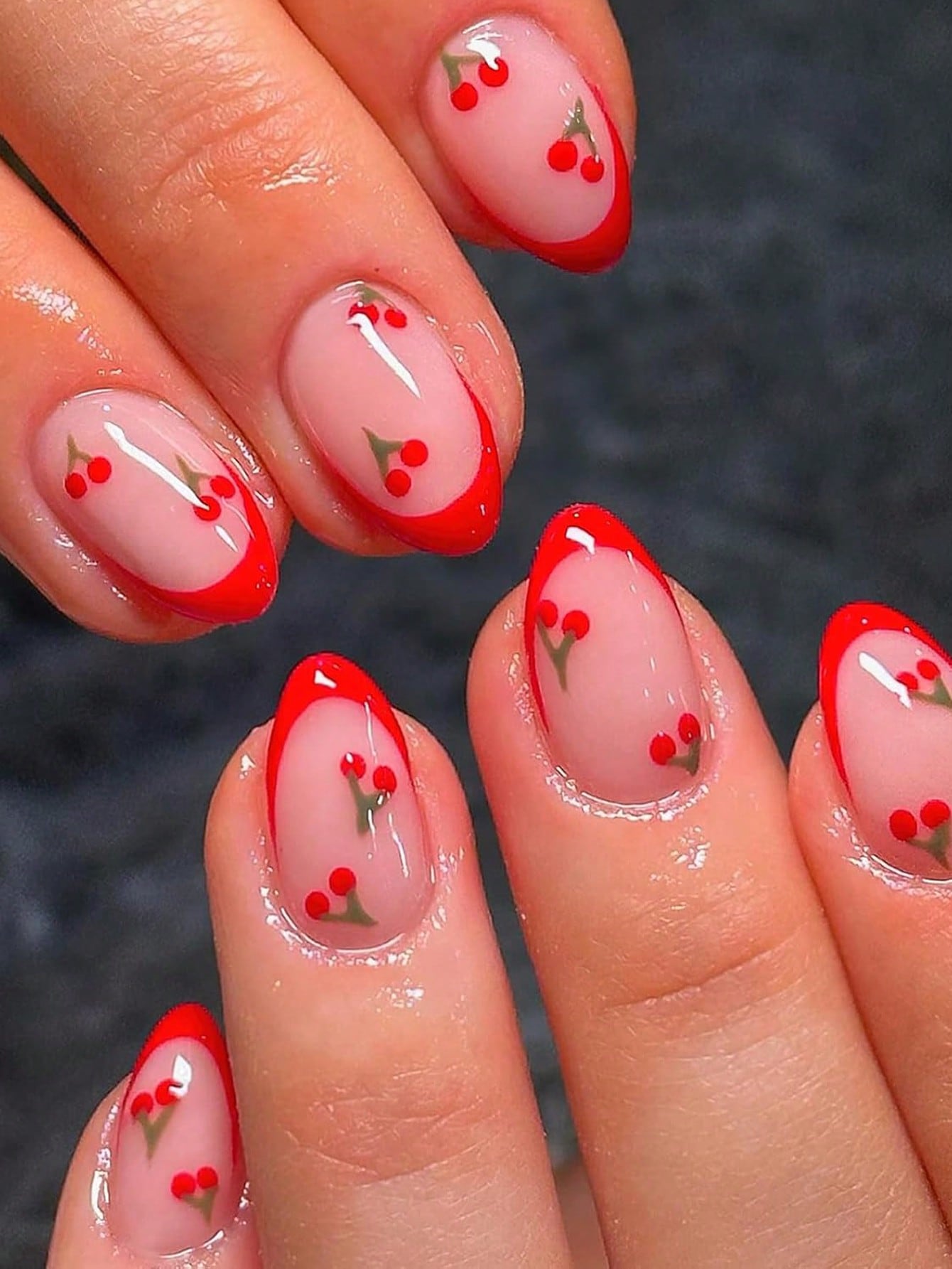 24pcs French Sakura Press On N - Nail Art French reseña y precio