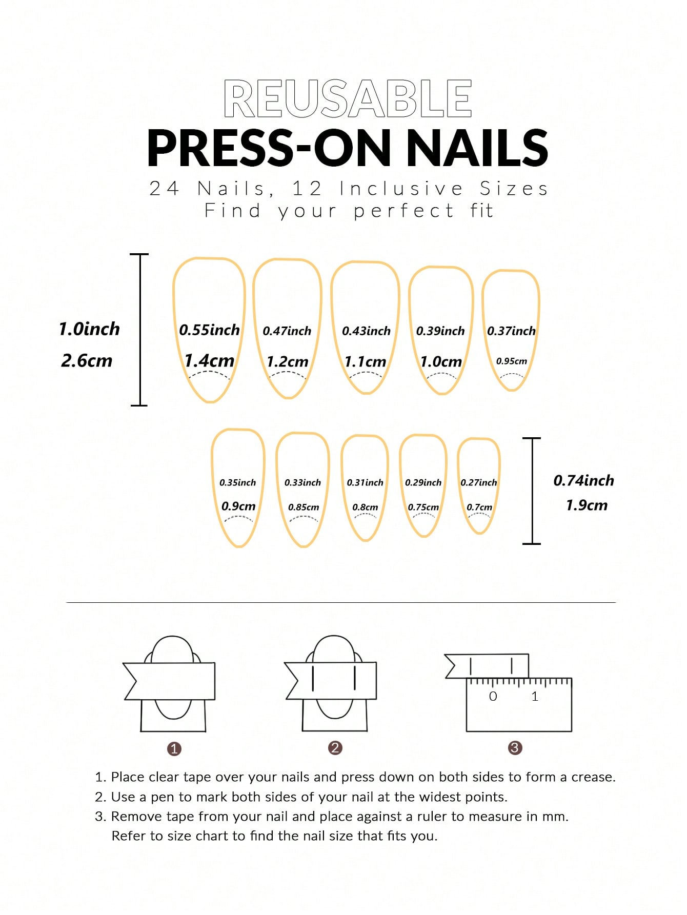 24pcs French Sakura Press On N - Nail Art French reseña y precio
