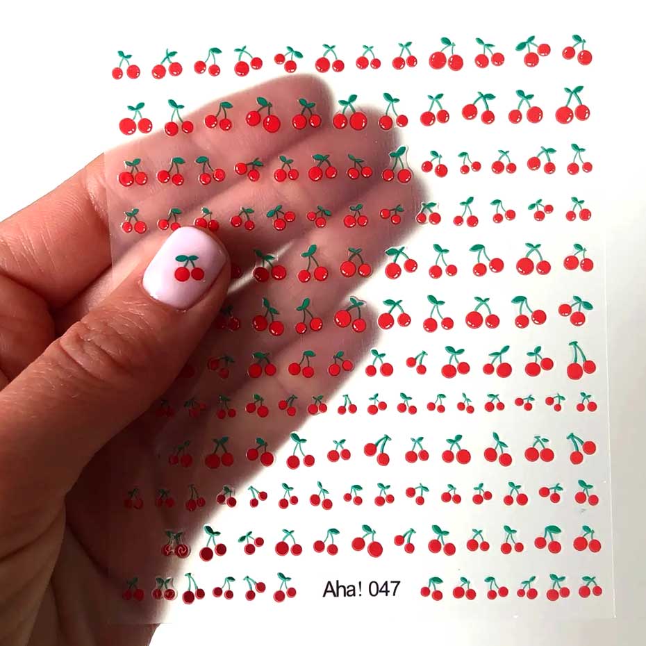 1sheet 3D Sweet Cherry Fruit N - Nail Art Red Cherry reseña y precio