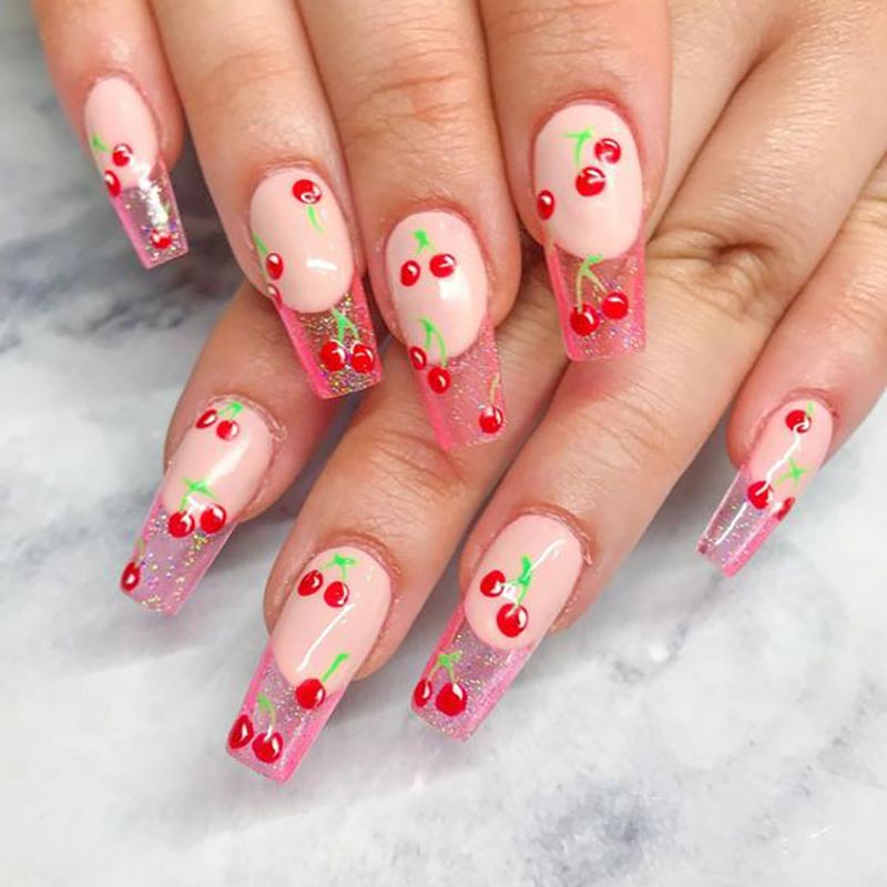 1sheet 3D Sweet Cherry Fruit N - Nail Art Red Cherry reseña y precio