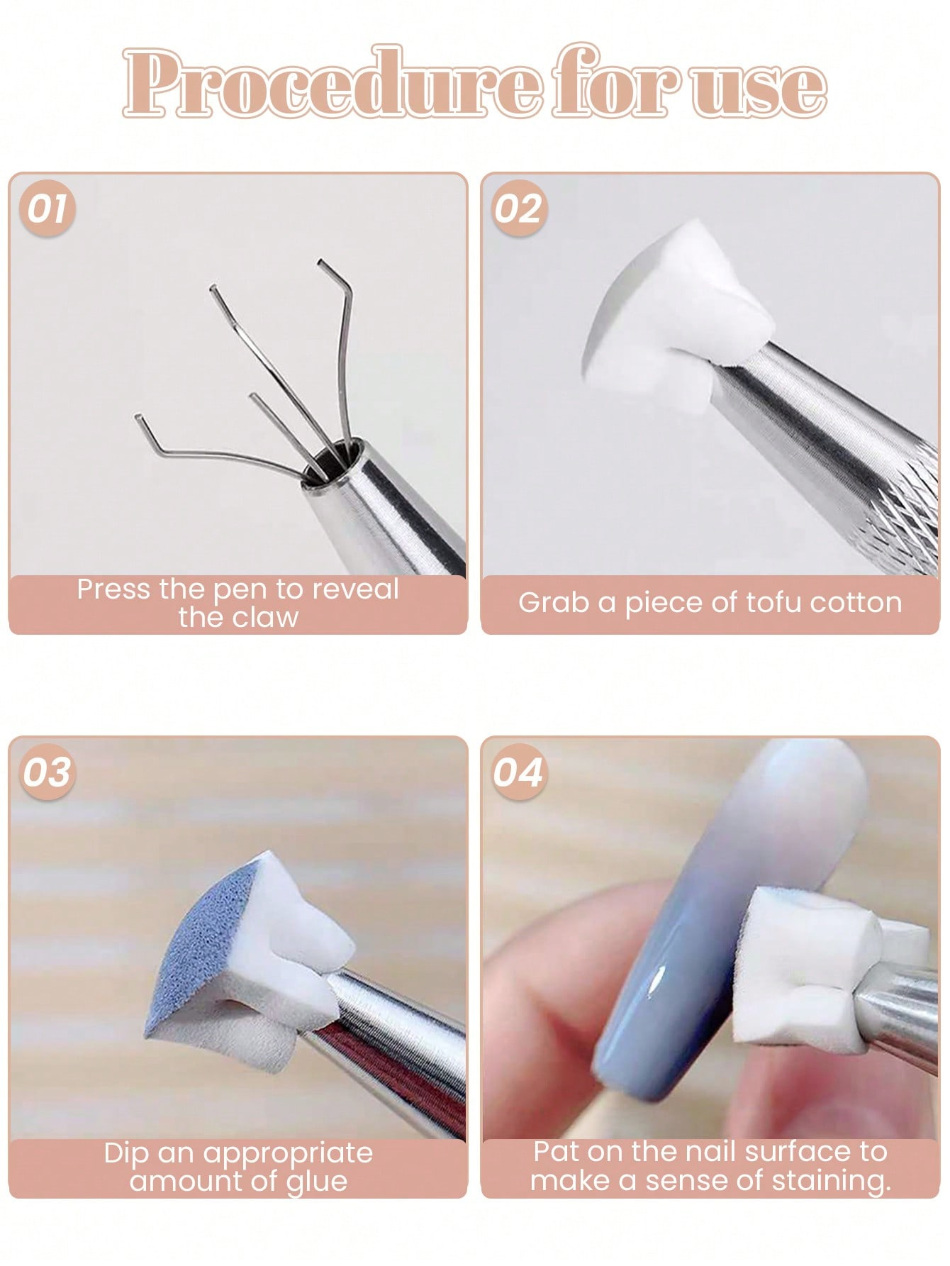 50/100PCS Mini White Makeup Sp - Nail Art Sch reseña y precio