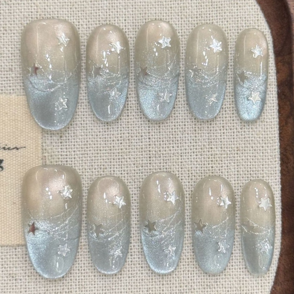 10pcs Cat's Eye Handmade Fake  - Nail Art Design reseña y precio