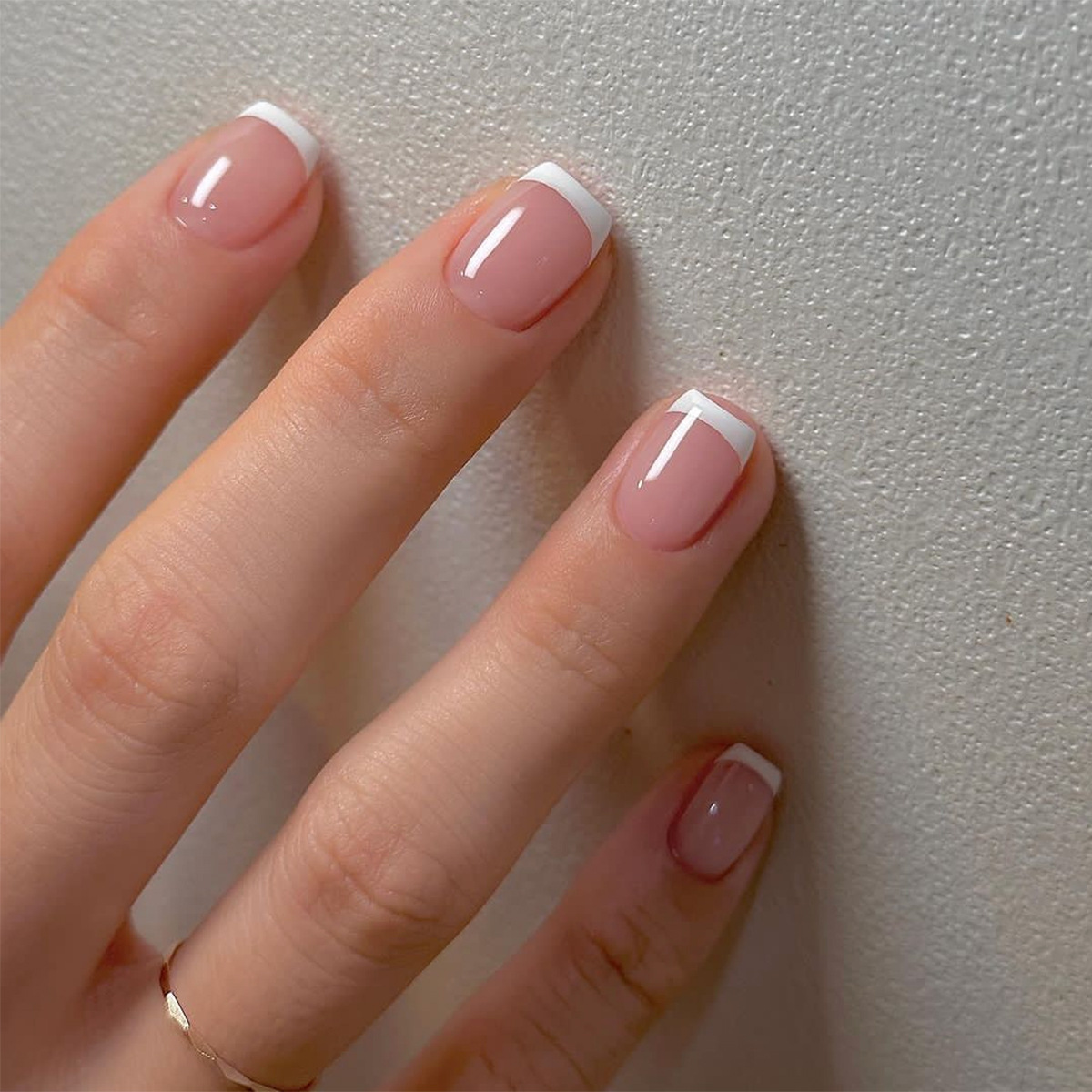 24ps/set Short Fake Nails for  - Nail Art French reseña y precio