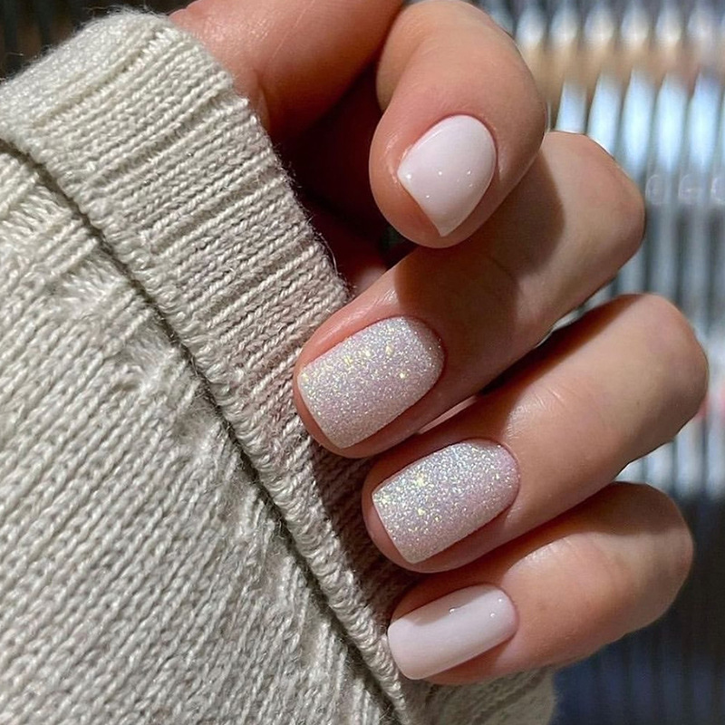 24ps/set Short Fake Nails for  - Nail Art French reseña y precio