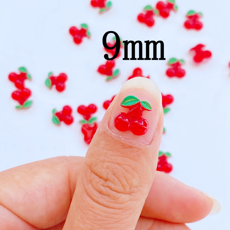 50Pcs Cute Mini Fruit Red Cher - Nail Art Red Cherry reseña y precio