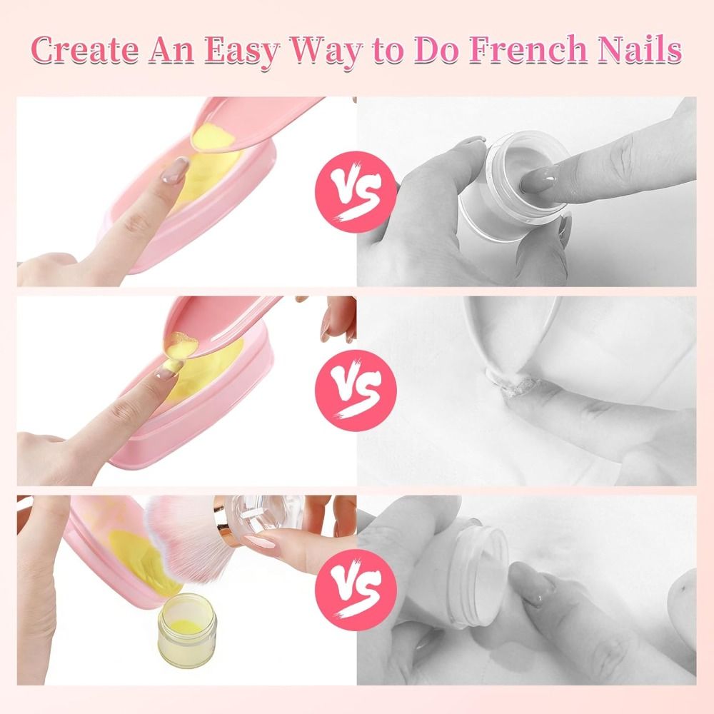 Portable Nai Art Nail Dip Cont - Nail Art French reseña y precio