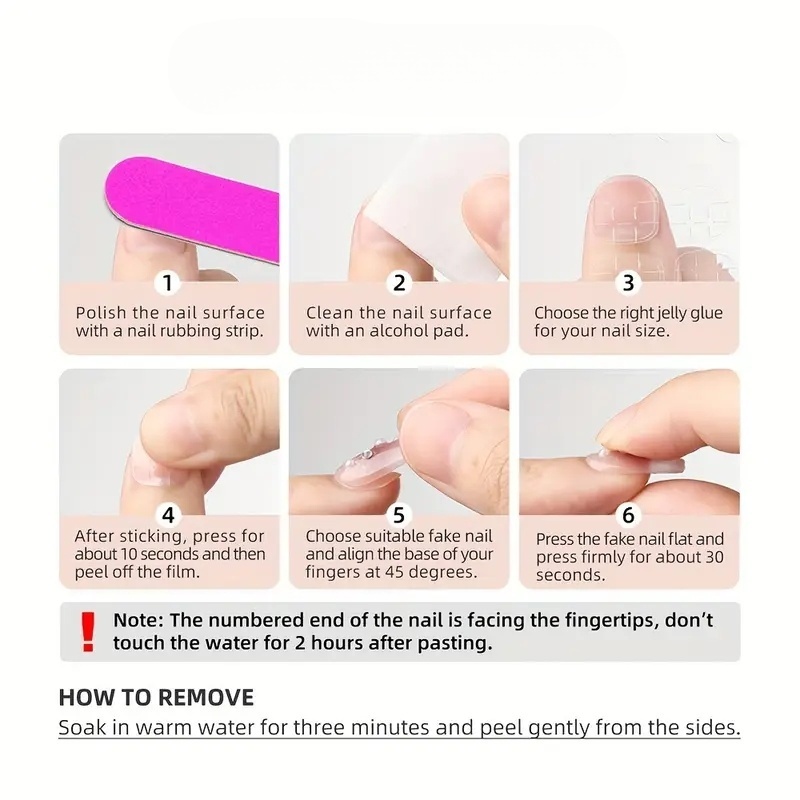 10pcs pure hand pressed short  - Nail Art Design reseña y precio
