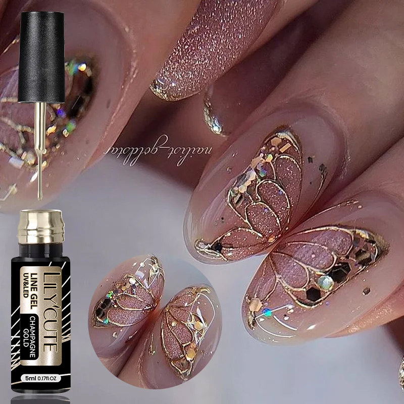 LILYCUTE 5ml Super Bright Meta - Nail Art Rose Gold reseña y precio