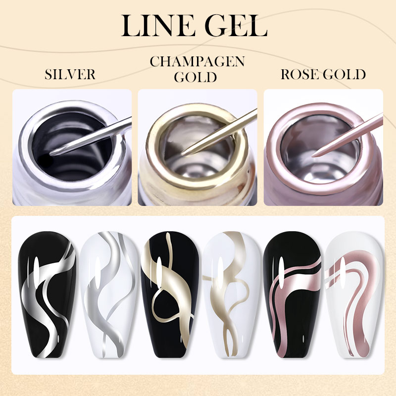 LILYCUTE 5ml Super Bright Meta - Nail Art Rose Gold reseña y precio