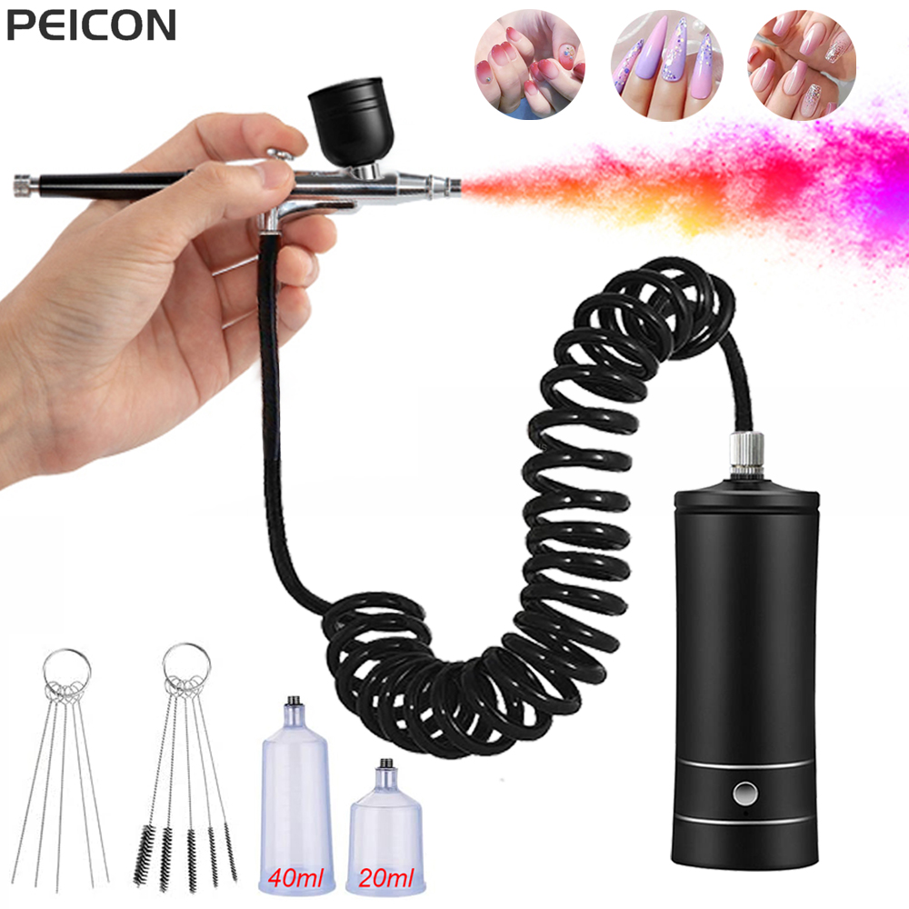 Airbrush Nail with Compressor  - Nail Art Sch reseña y precio